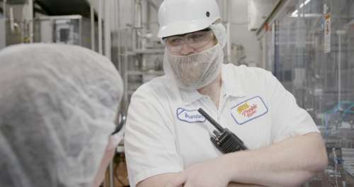 Inside a cheese plant
