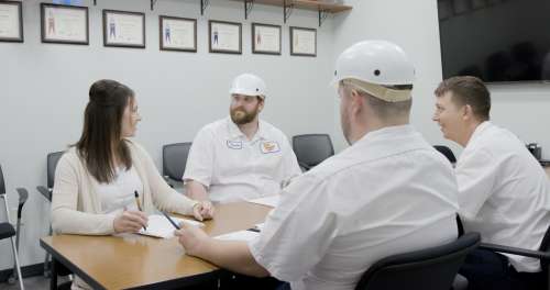 Inside a cheese plant