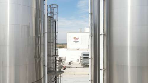 Inside a cheese plant