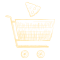 A shopping cart with cheese.